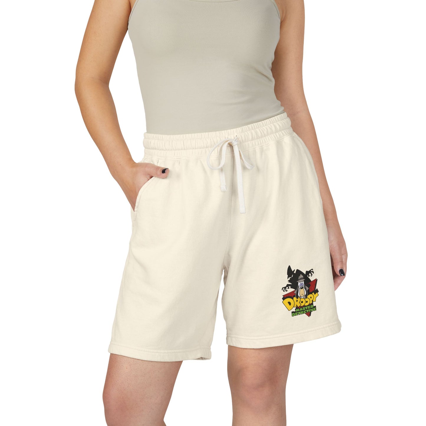 Lightweight Fleece Sweat Shorts with Vintage Surf Logo