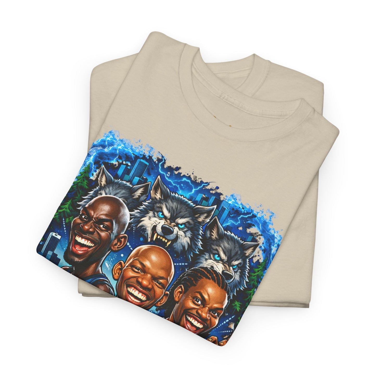 Timberwolves Legends T‑Shirt — Garnett, Cassell & Sprewell Retro Basketball Tee