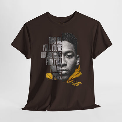 Raheem "Juice" Portrait Quote Tee — "You Are Brothers" Graphic T-Shirt