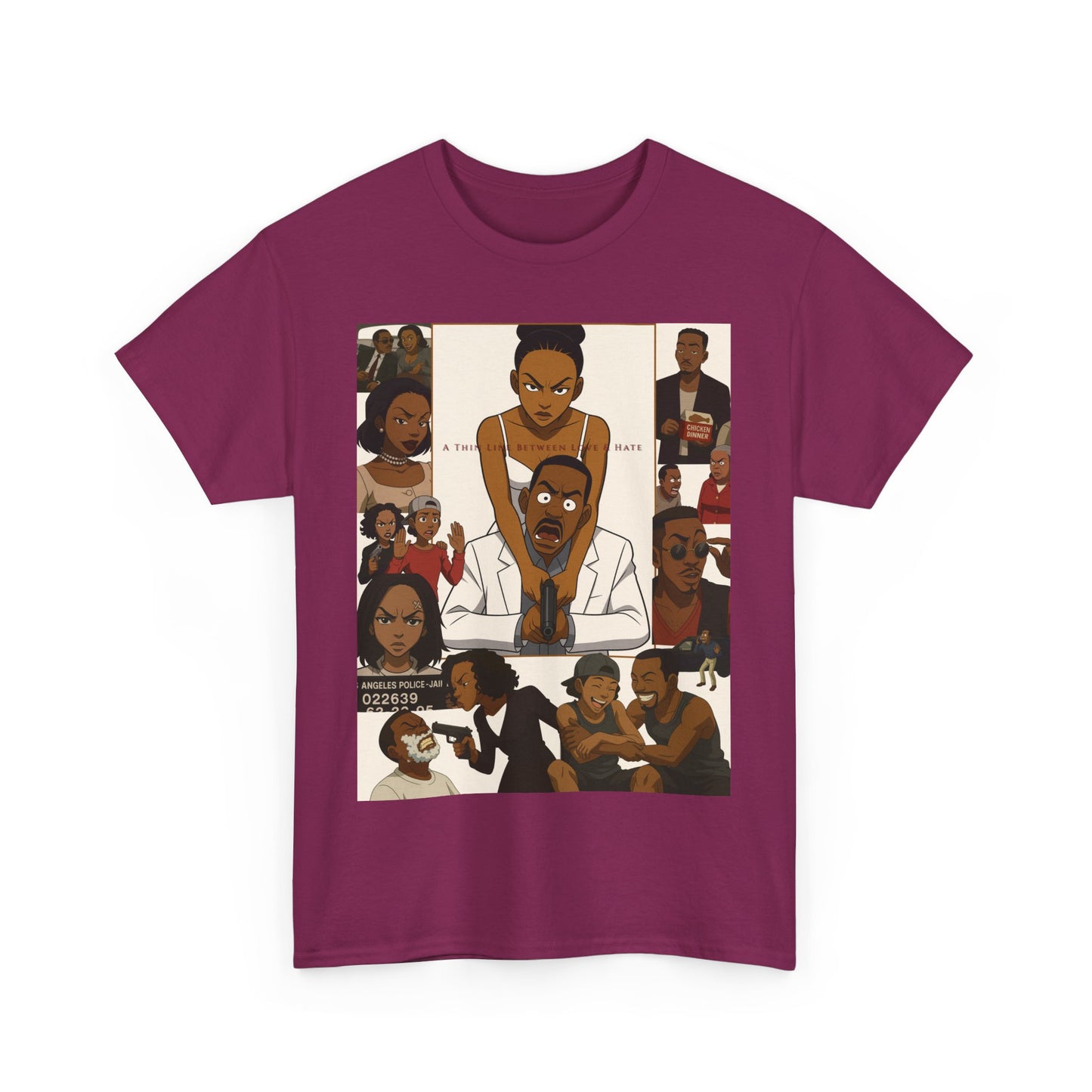 "A Thin Line" Unisex Heavy Cotton Tee - Artistic Tribute Design