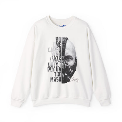 Bane Crewneck Sweatshirt - "No One Cared Who I Was Until I Put On The Mask" Graphic