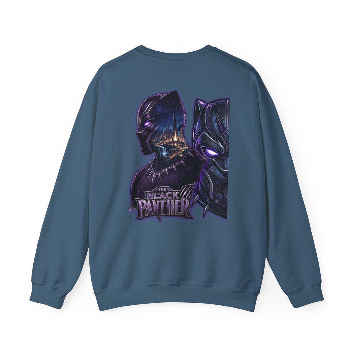 Black Panther Crewneck Sweatshirt — Marvel Black Panther Graphic