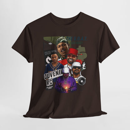 Juvenile Hip Hop Legends Collage Tee — "The G.O.A.T." Graphic Shirt