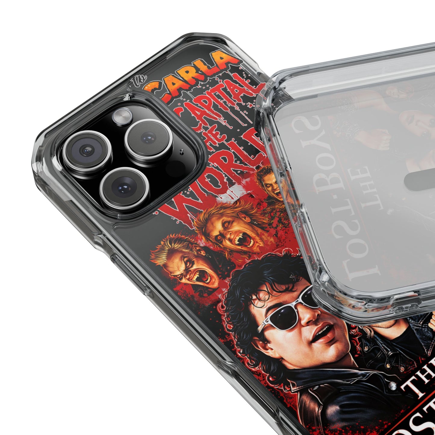 The Lost Boys Clear Magnetic Phone Case – Retro Vampire Movie Collage