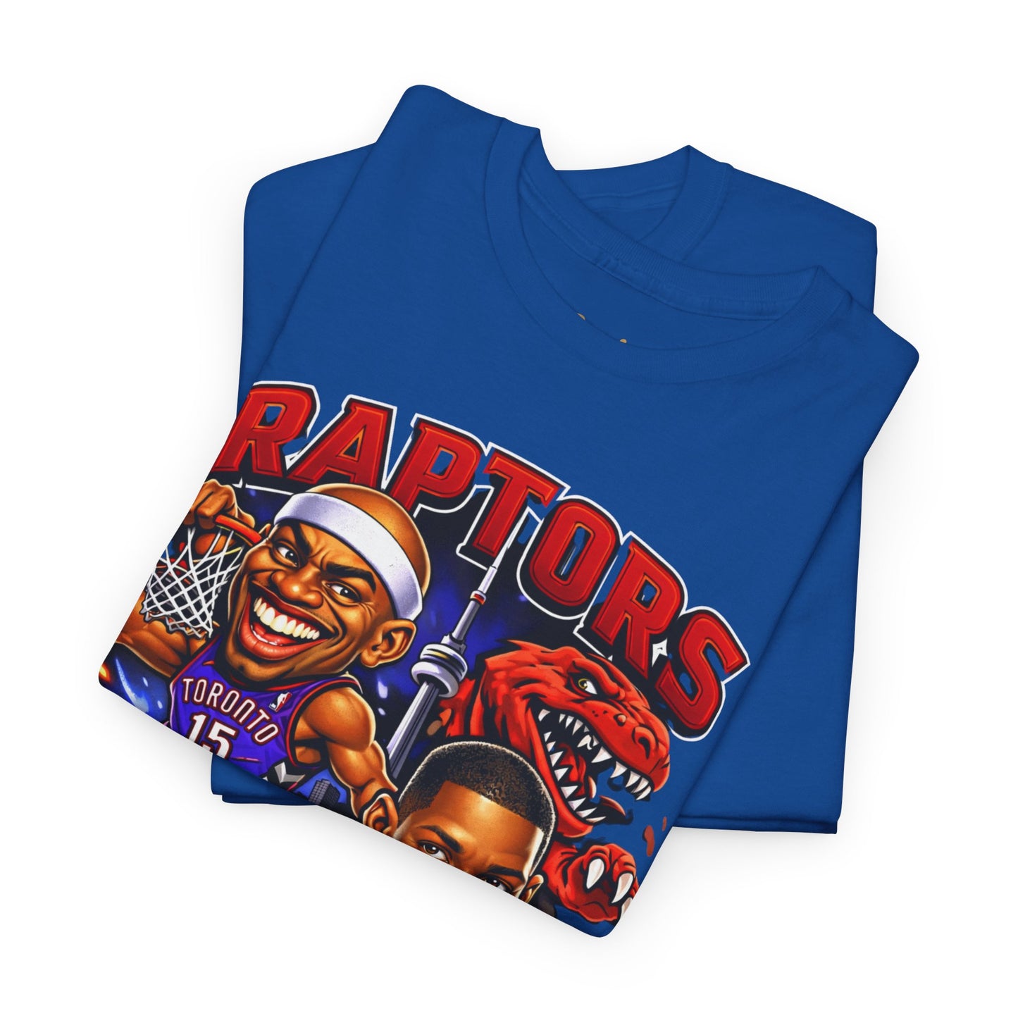 Raptors Basketball Tee — Vintage Cartoon Players Graphic Shirt