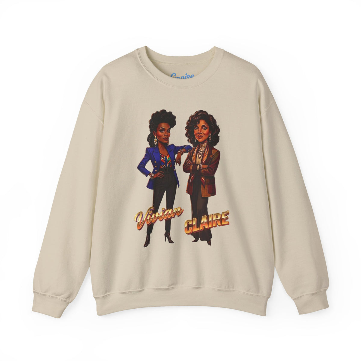 Vintage ‘Vivian & Claire’ 80s Style Cartoon Sisters Graphic Crewneck Sweatshirt