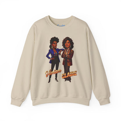 Vintage ‘Vivian & Claire’ 80s Style Cartoon Sisters Graphic Crewneck Sweatshirt