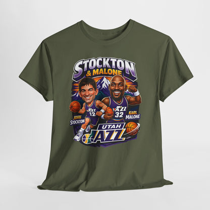 Utah Jazz Basketball Tribute Tee, Unisex Cotton Shirt, NBA Fan Gift, Sports Apparel, Retro Graphic T-Shirt