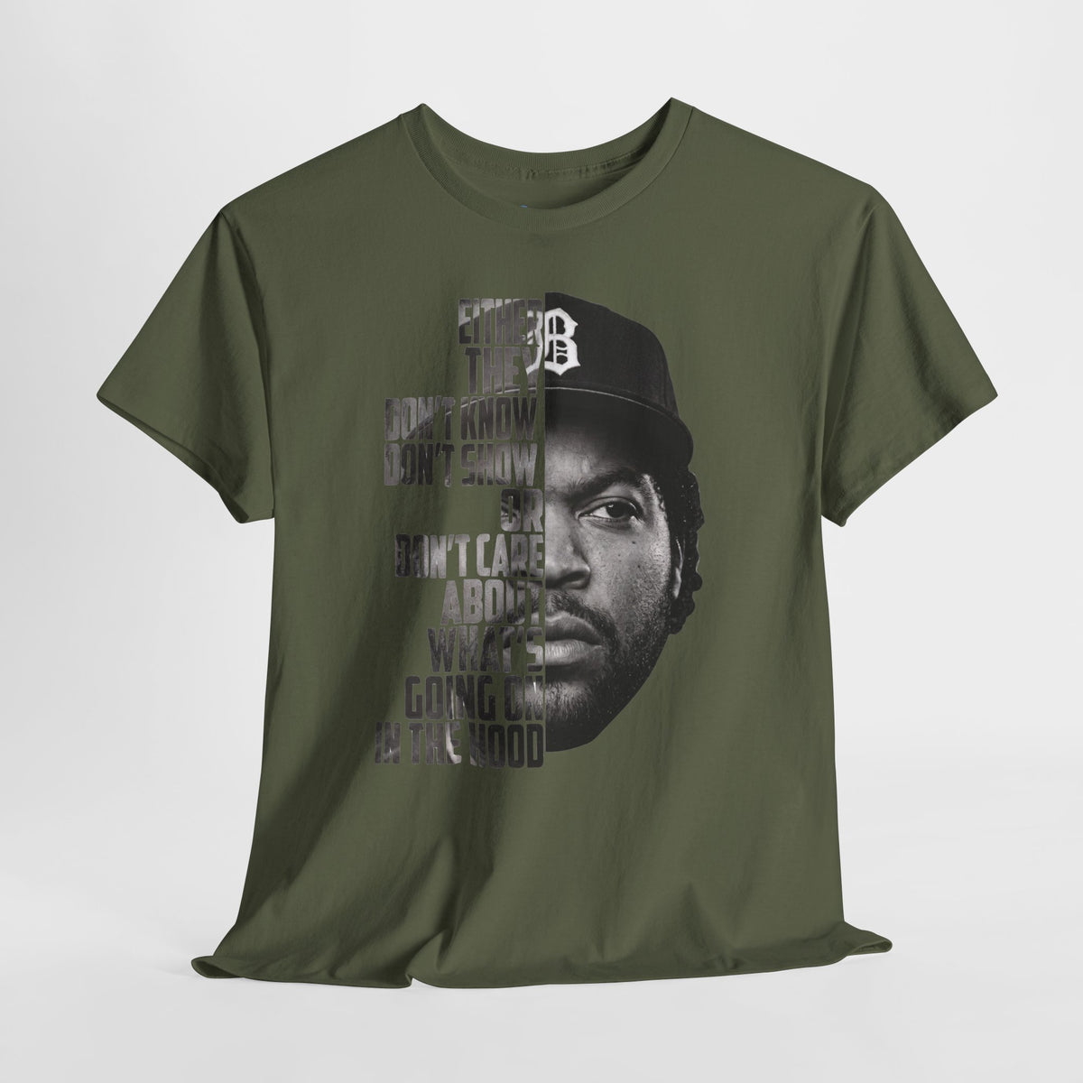 Boyz N The Hood Doughboy Half-Face Portrait with Bold Typography "Either They Don’t Know/Don’t Show"