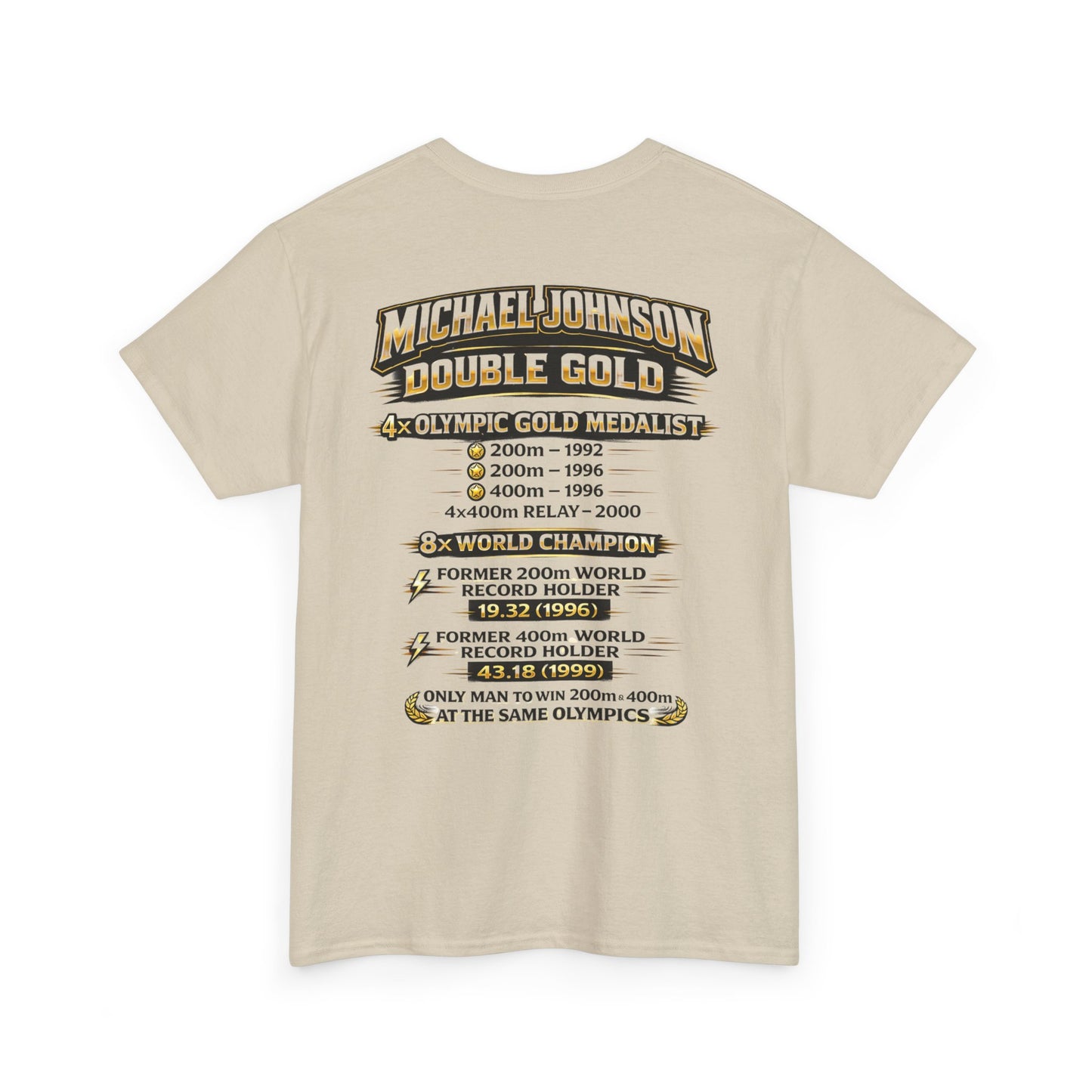 Michael Johnson 'Double Gold' Olympic Track Tribute Tee