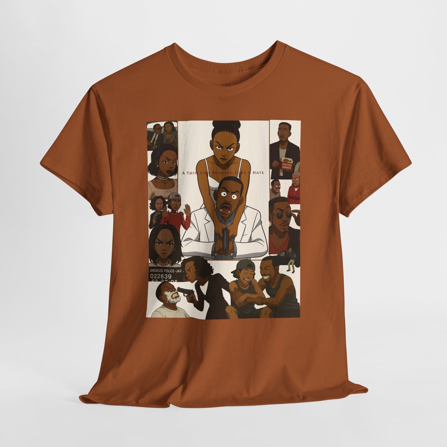 "A Thin Line" Unisex Heavy Cotton Tee - Artistic Tribute Design