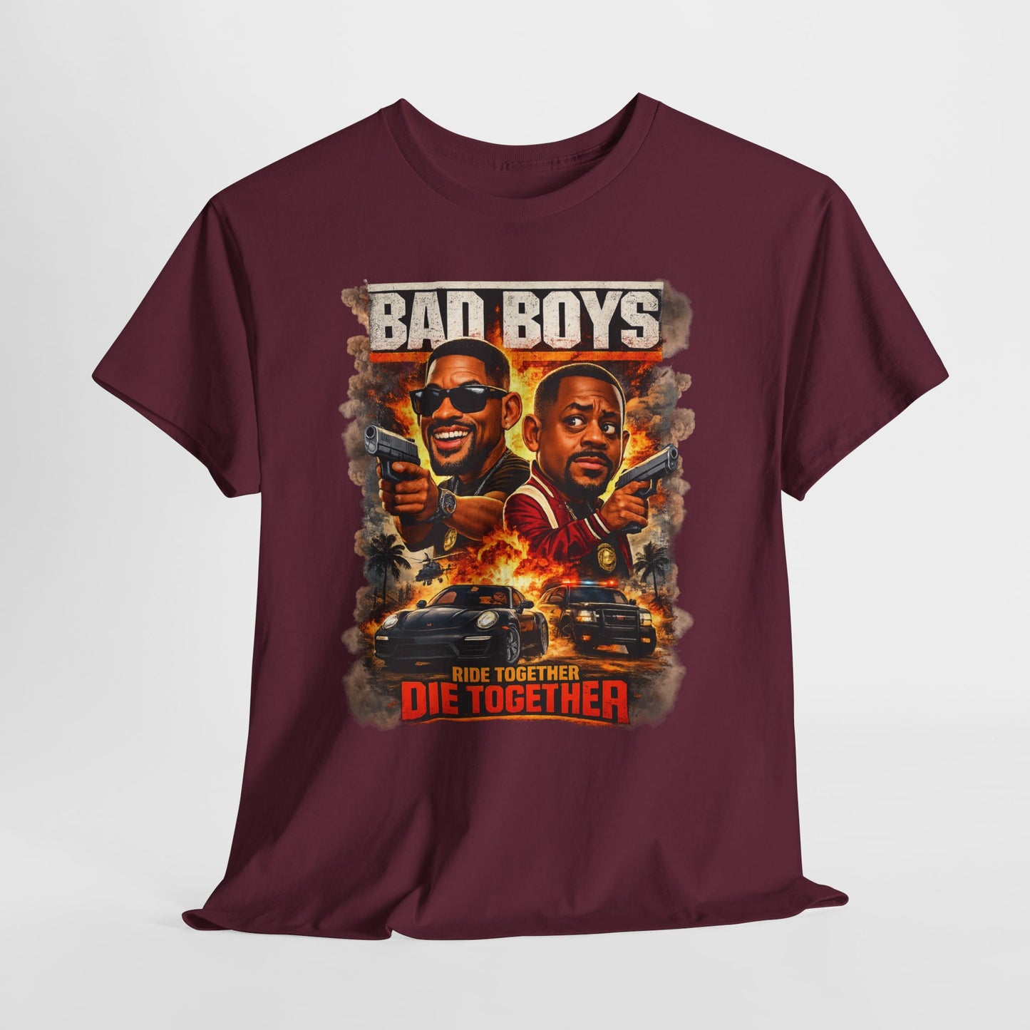Bad Boys Movie Poster Tee — "Ride Together, Die Together" Graphic T-Shirt