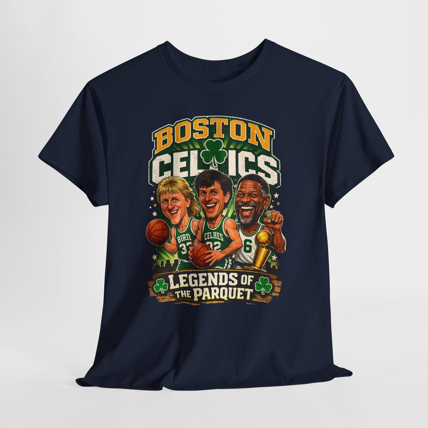 Boston Celtics "Legends of the Parquet" Tee - Retro Basketball Fan Shirt