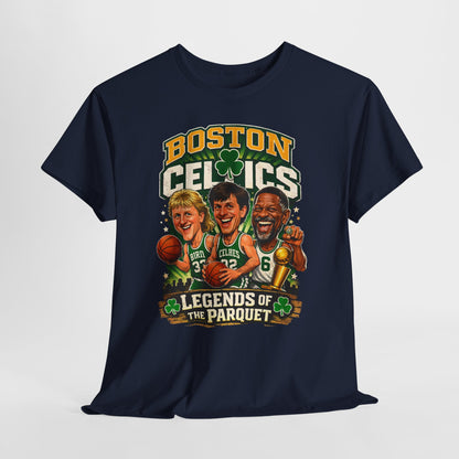 Boston Celtics "Legends of the Parquet" Tee - Retro Basketball Fan Shirt