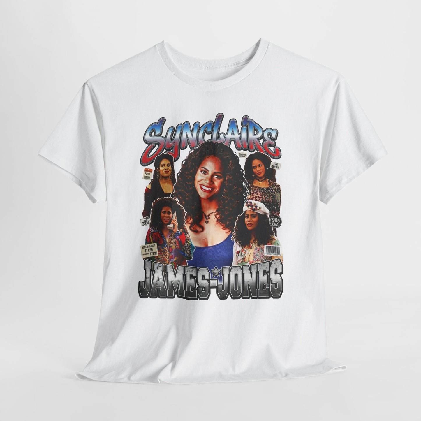 Retro Living Single Collage Tee — 'Sinclaire James-Jones' Graphic T-Shirt