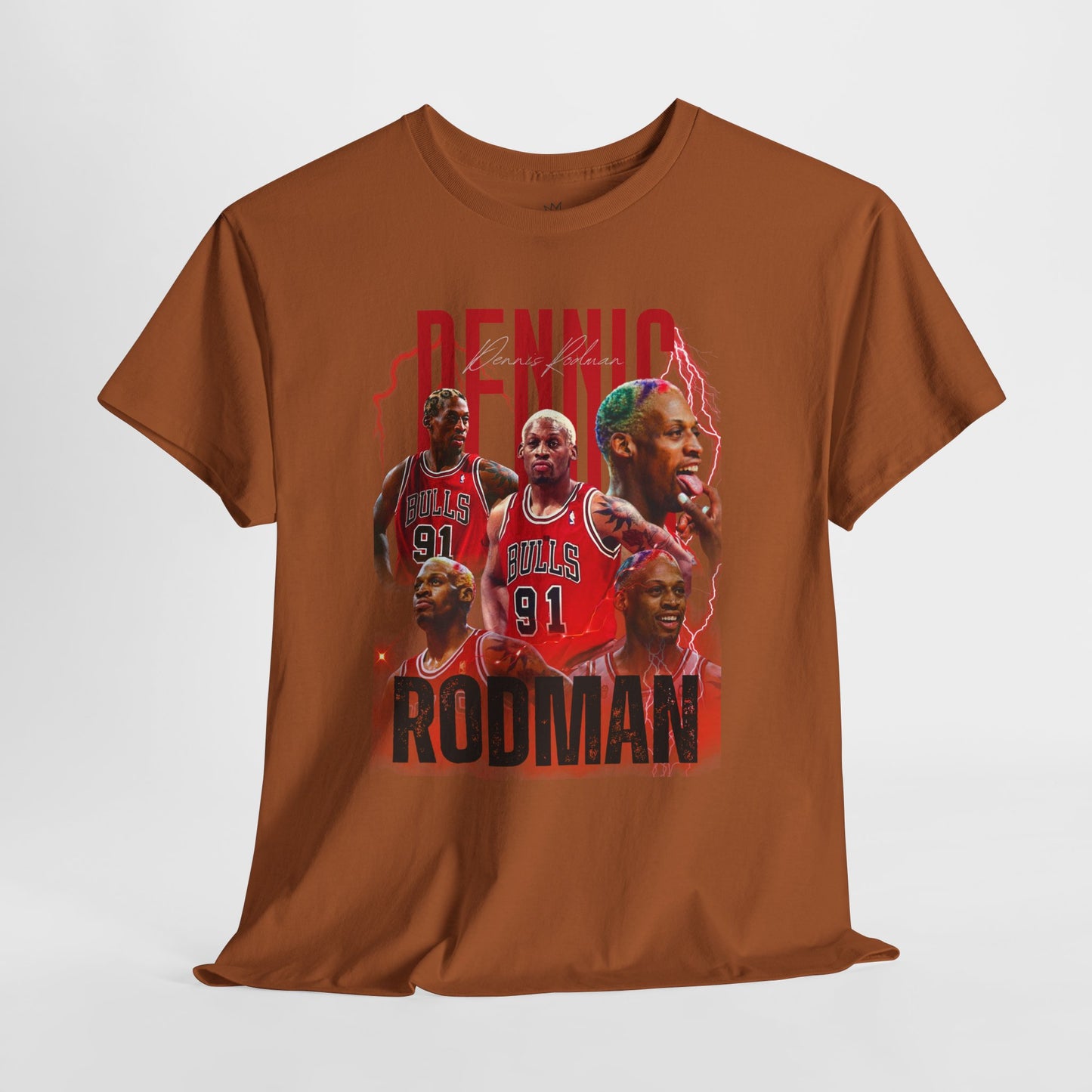 Dennis Rodman Unisex Heavy Cotton Tee - Retro Sports Graphic Tee