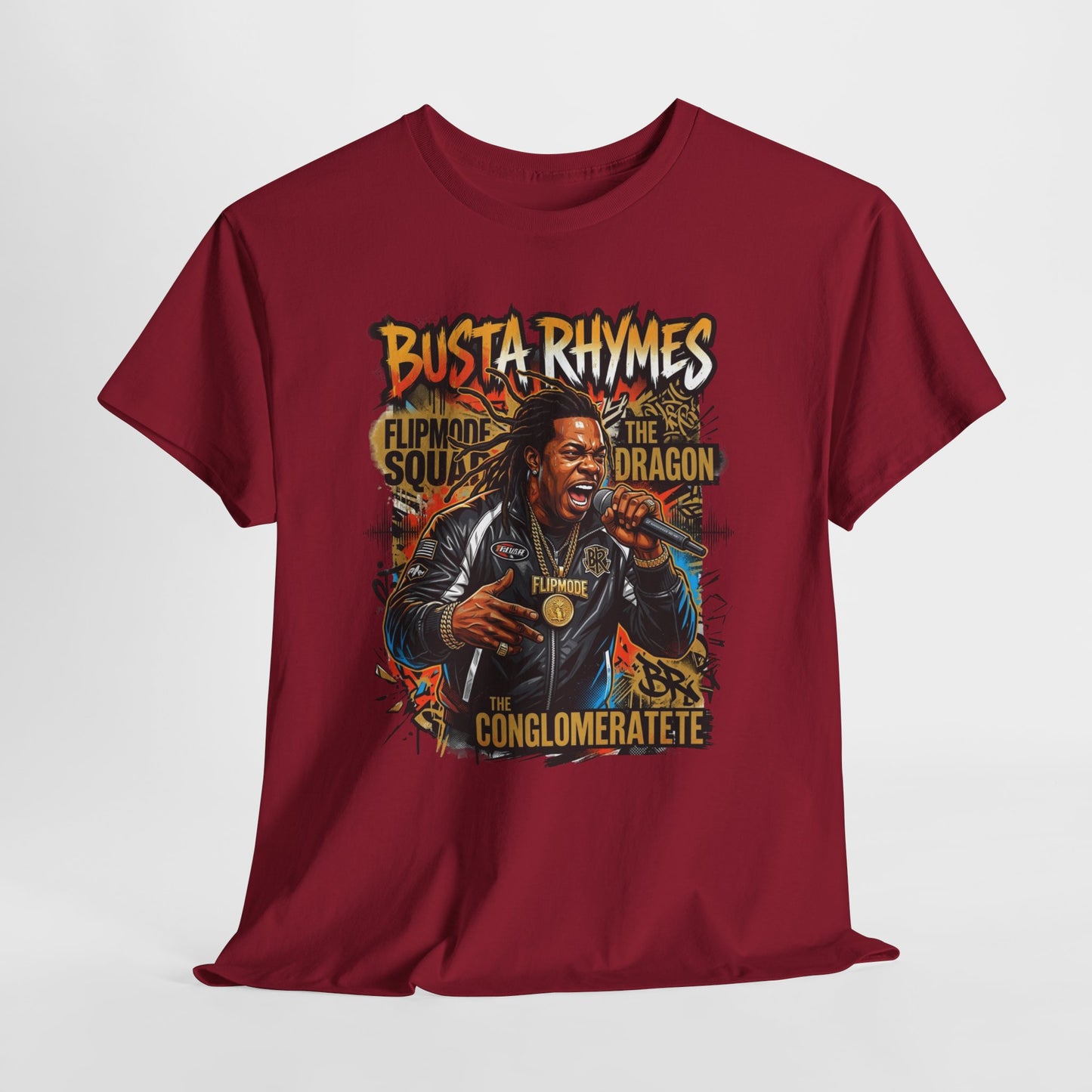 Busta Rhymes Retro Concert Graphic Tee — Flipmode Squad Dragon Conglomerate Design