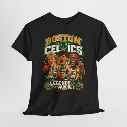 Boston Celtics "Legends of the Parquet" Tee - Retro Basketball Fan Shirt