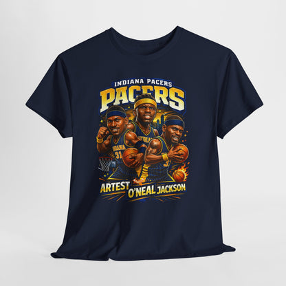 Indiana Pacers Vintage Players Graphic Tee — "Pacers" O'Neal & Jackson Tribute