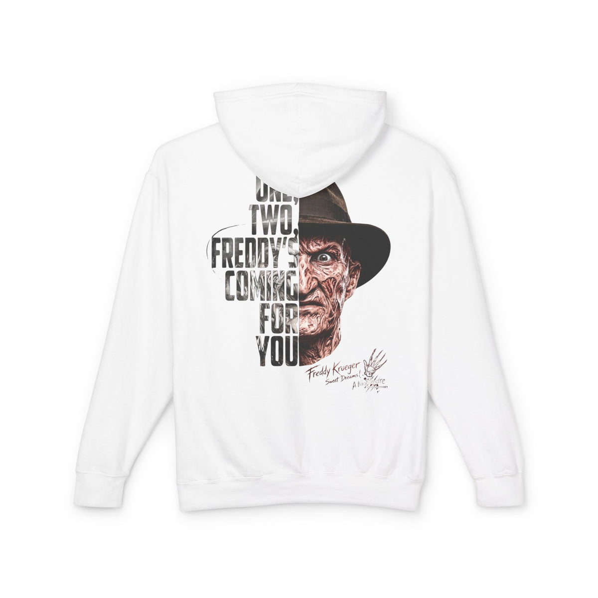 Freddy Krueger Hoodie — 'One, Two, Freddy’s Coming for You' Horror Pullover