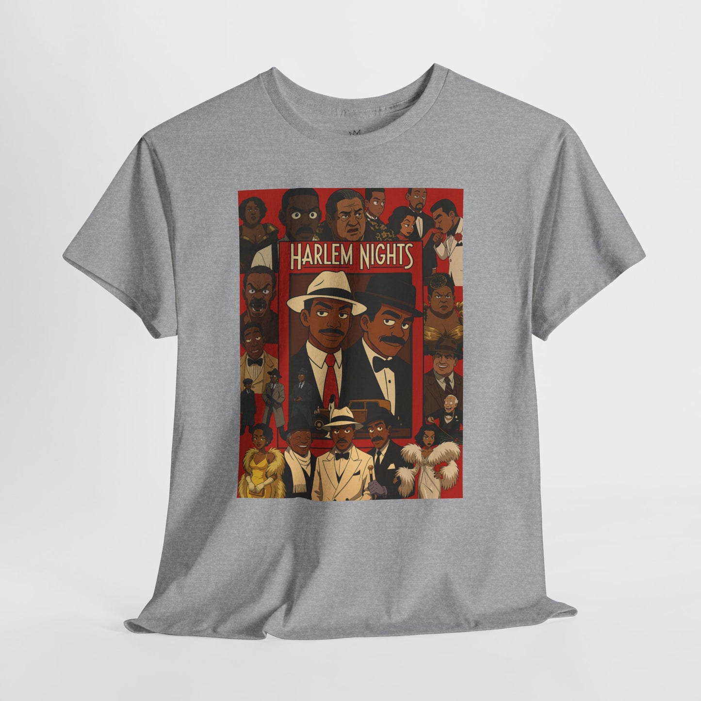 Harlem Nights Unisex Heavy Cotton Tee - Vintage Style Graphic T-Shirt for Movie Lovers