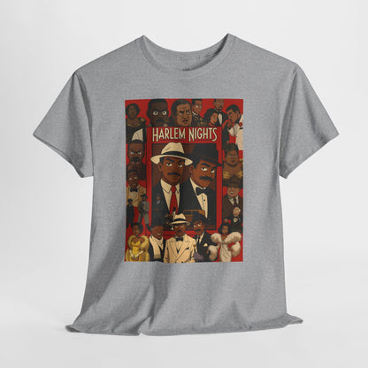 Harlem Nights Unisex Heavy Cotton Tee - Vintage Style Graphic T-Shirt for Movie Lovers