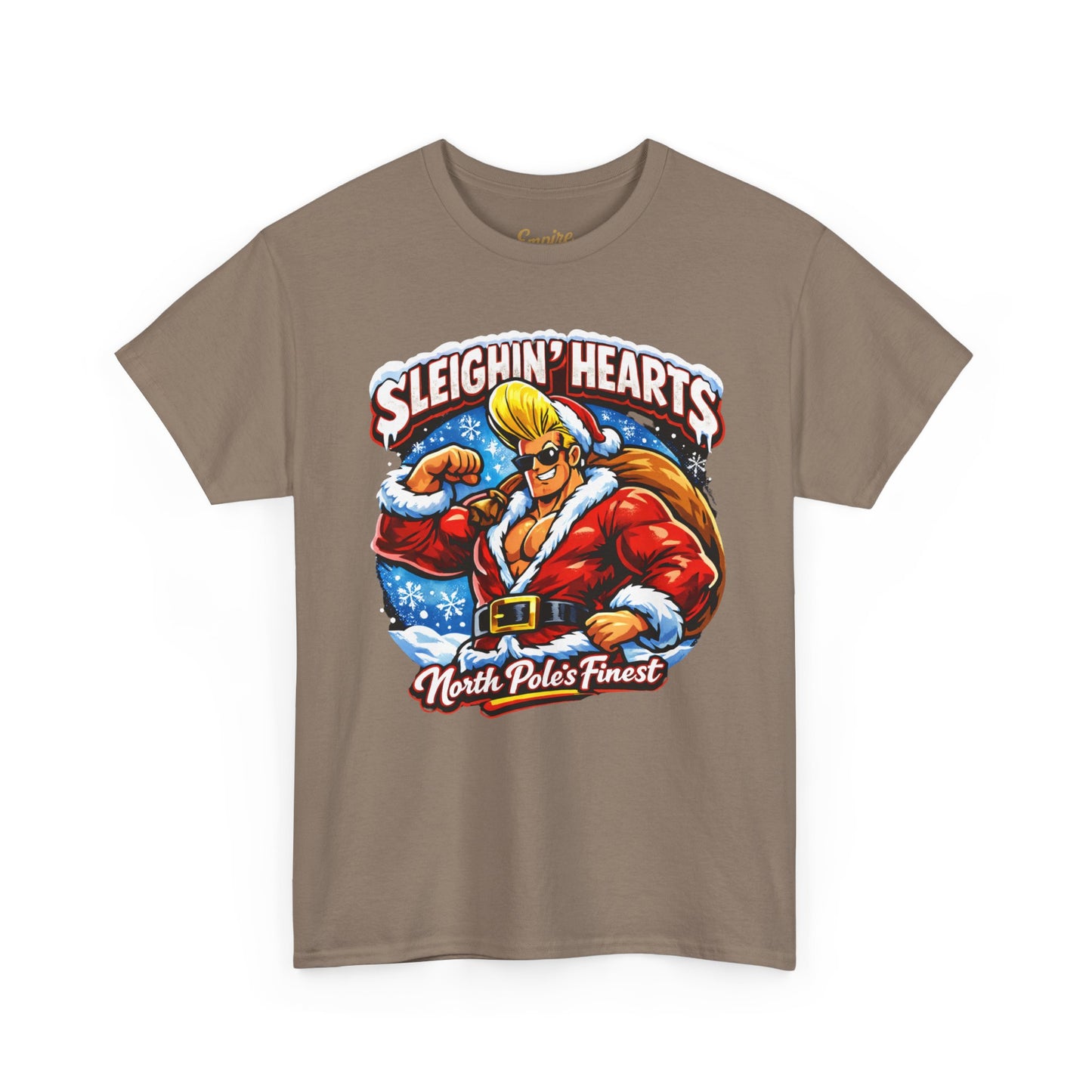 Johnny B 'Sleighin' Hearts' Christmas Tee — 'Where The Ho Ho Hos At' Holiday T-Shirt
