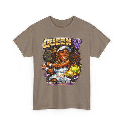 Queen V Tennis Tee — "Queen V" Venus Williams Tribute Shirt