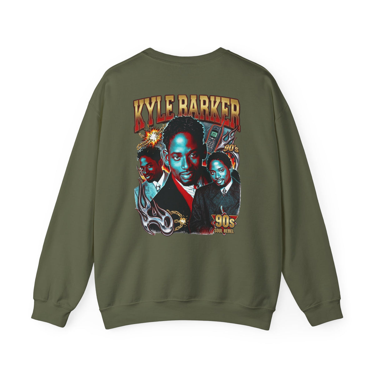Crewneck Sweatshirt — 'Kyle Barker 90s' Vintage TV Sitcom Tribute Graphic