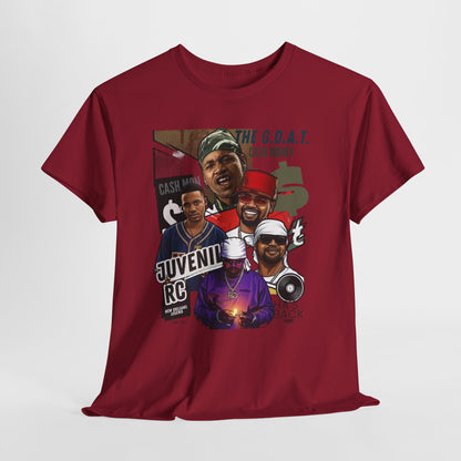 Juvenile Hip Hop Legends Collage Tee — "The G.O.A.T." Graphic Shirt