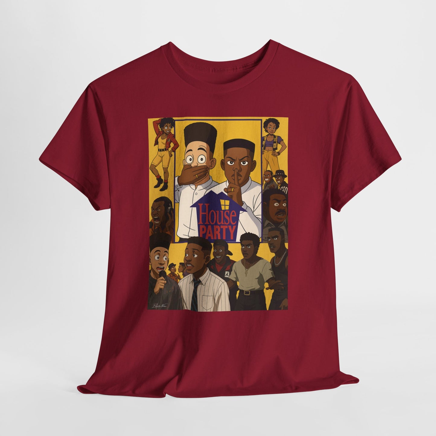 Party House Retro Unisex Heavy Cotton Tee | Vintage Vibe, Casual Wear, Party Shirt, Gift for Friends, Retro Fashion, Unisex T-Shirt