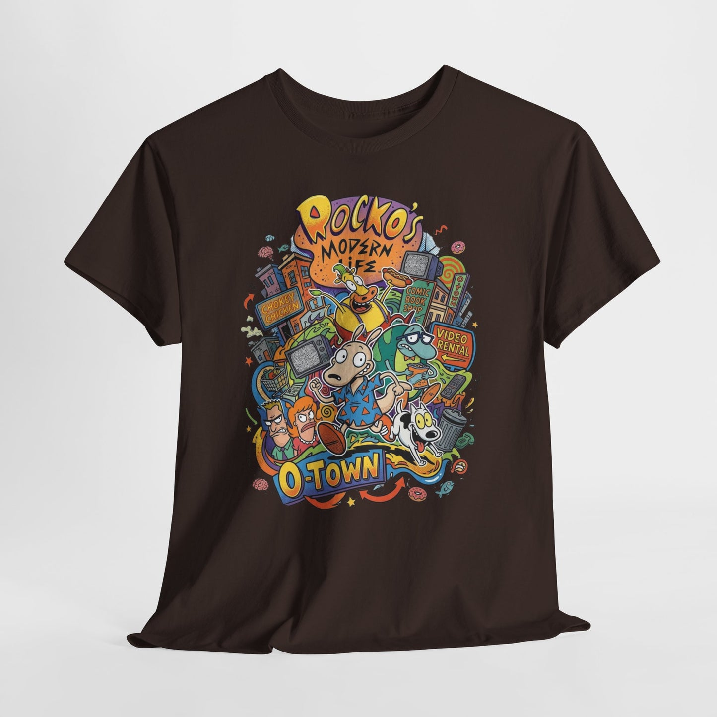 "Rocko's Modern Life: O-Town" Cartoon Retro T-Shirt