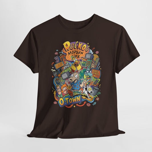 "Rocko's Modern Life: O-Town" Cartoon Retro T-Shirt