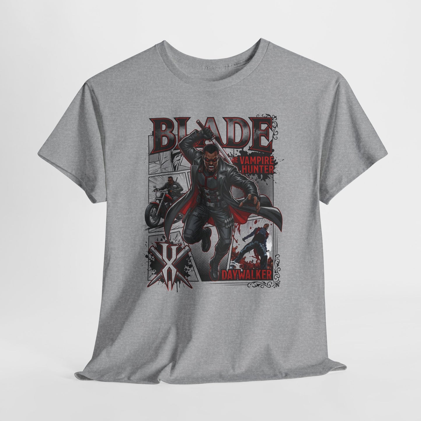 Blade Vampire Hunter Graphic Tee — Retro Comic Movie Poster T-Shirt