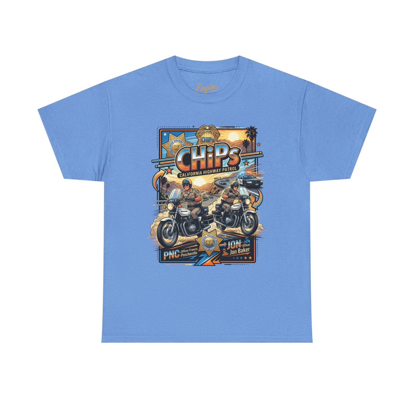 CHiPs Retro Motorcycle Tee — Vintage Police Biker Graphic T-Shirt