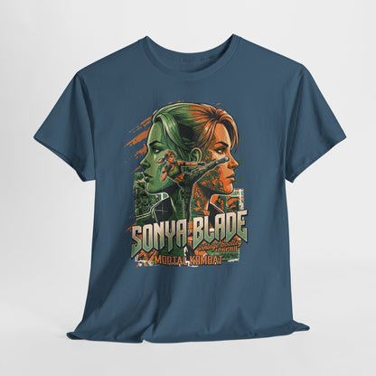 Sonya Blade Retro Fighter T-Shirt — Mortal Kombat Inspired Graphic Tee