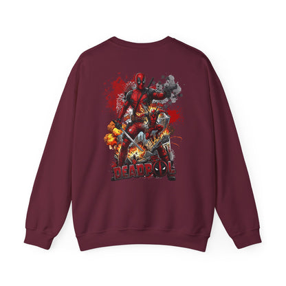 Deadpool Graphic Sweatshirt – Comic Superhero Crewneck