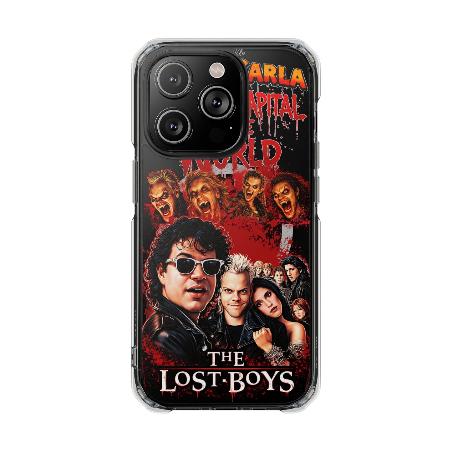 The Lost Boys Clear Magnetic Phone Case – Retro Vampire Movie Collage