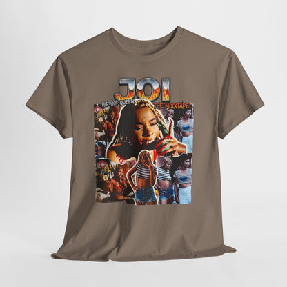 Retro Collage 'JOI' Graphic Tee — Vintage Portraits & Summer Vibes
