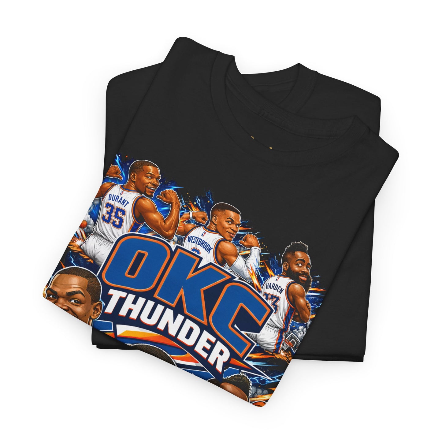 OKC Thunder Caricature Basketball T-Shirt — Team Players Graphic Tee