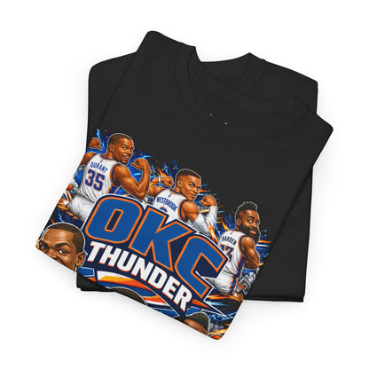 OKC Thunder Caricature Basketball T-Shirt — Team Players Graphic Tee