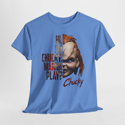Chucky "Hi, I’m Chucky. Wanna Play?" Graphic Tee