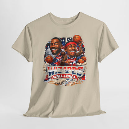 Wizards Basketball Vintage Player Caricature Tee – Wall & Ball Fan Shirt