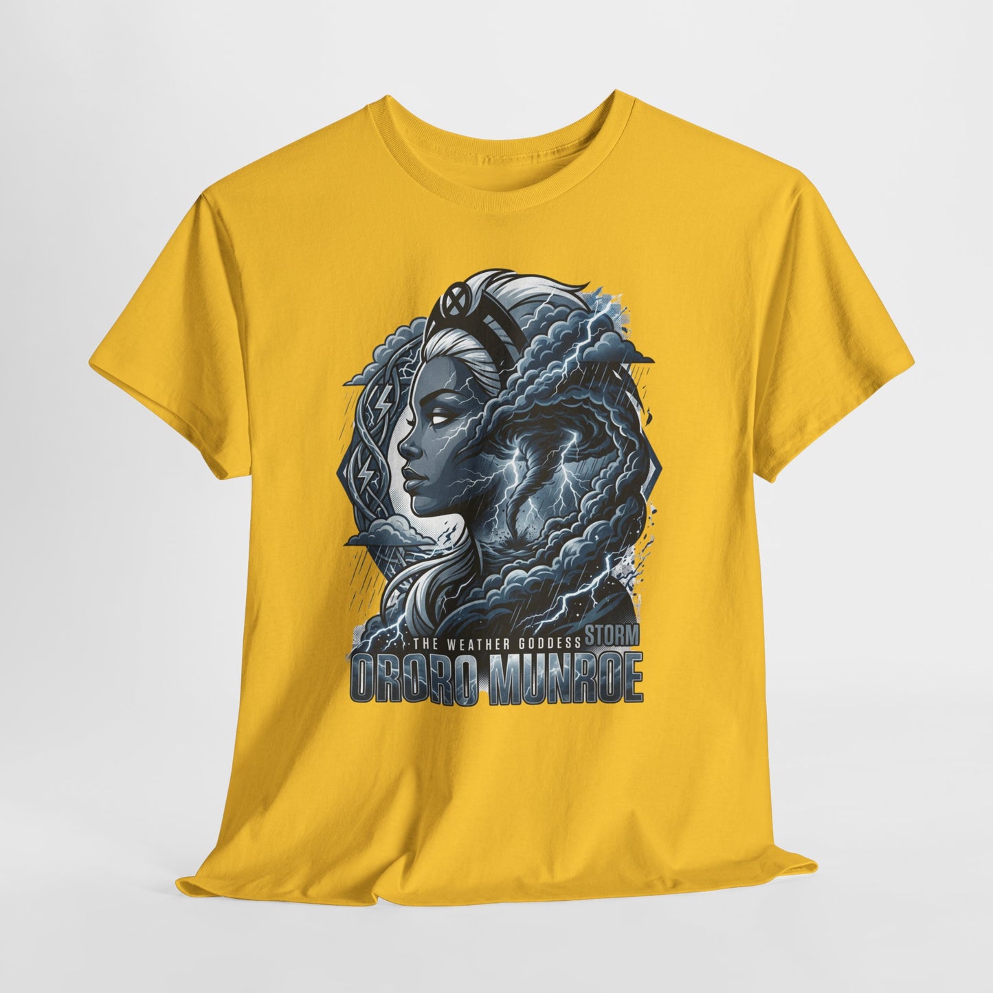 Storm Goddess Graphic Tee — Sci‑Fi Portrait T-Shirt