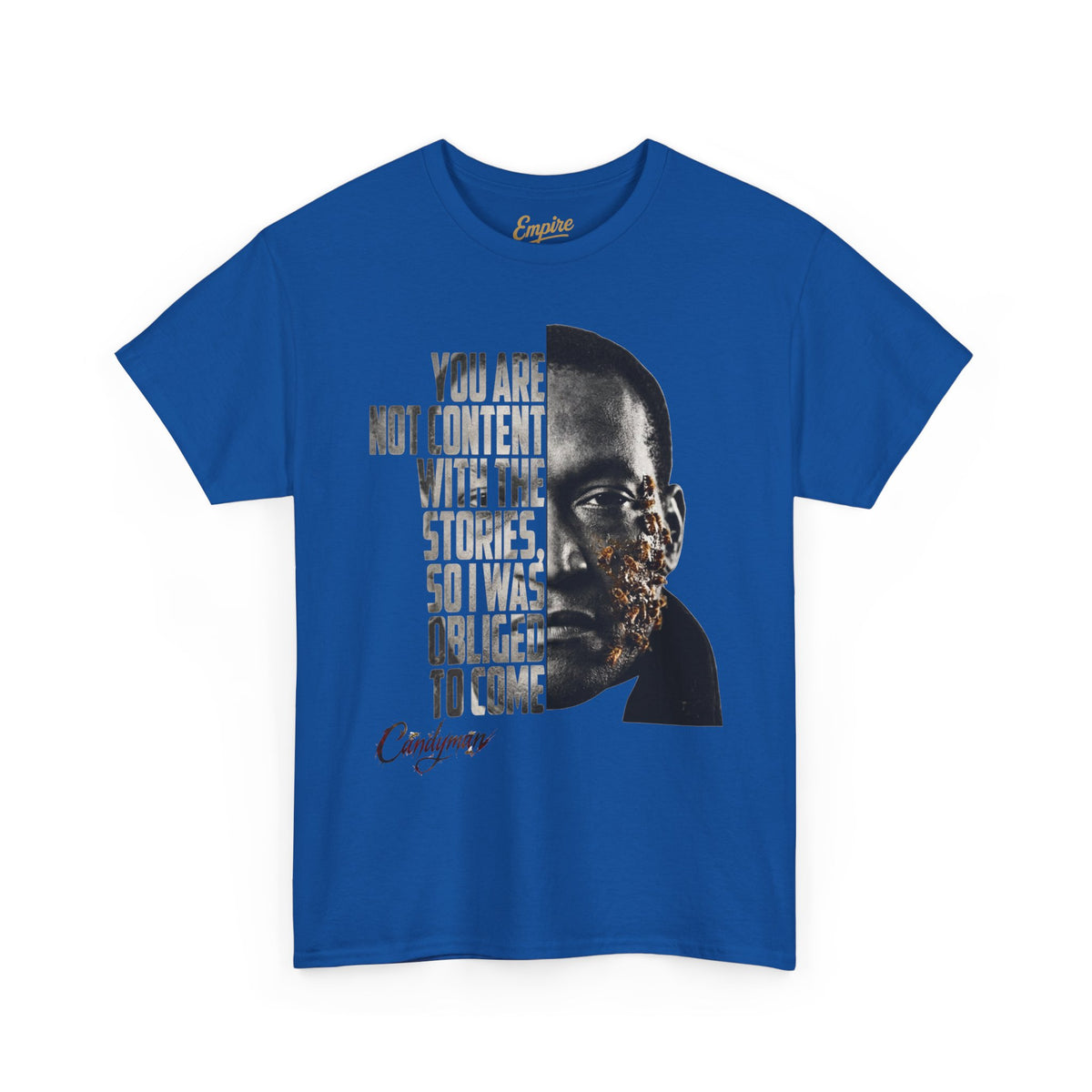 Candyman - I Was Obliged to Come Typography Portrait Graphic T-Shirt