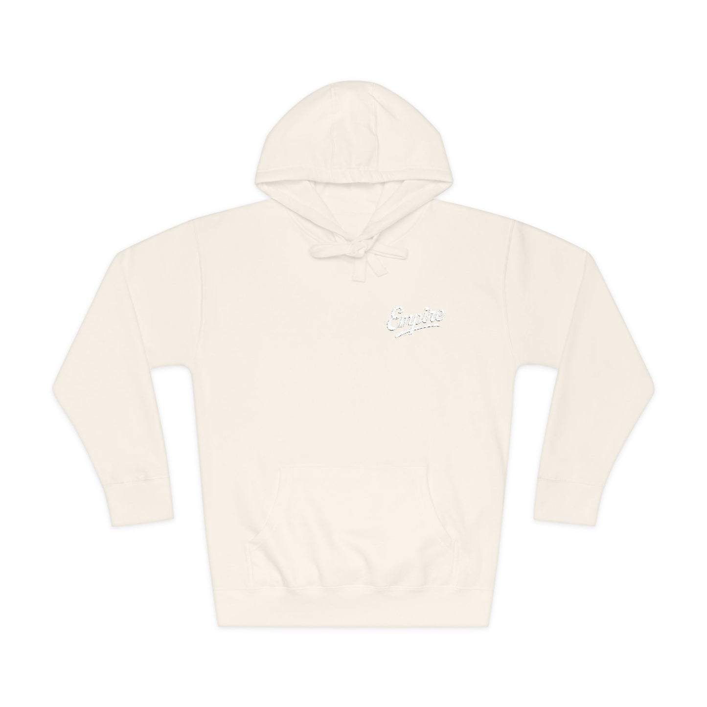 Empire Signature Embroidered Hoodie — Minimal Fleece with White 'Empire' Logo