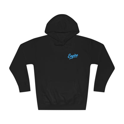 Empire Signature Embroidered Hoodie — Minimal Fleece with Carolina Blue 'Empire' Logo