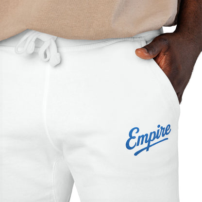 Empire Signature Embroidered Sweatpants — Minimal Fleece with Carolina Blue 'Empire' Logo