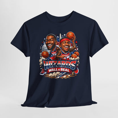 Wizards Basketball Vintage Player Caricature Tee – Wall & Ball Fan Shirt