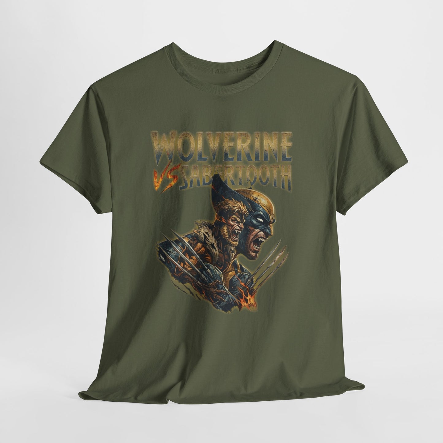Wolverine vs Sabretooth Tee — Vintage Comic Battle Graphic T-Shirt